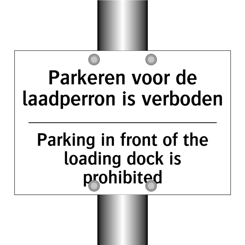 Parkeren voor de laadperron is /.../ - Parking in front of the loading /.../