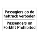 Passagiers op de heftruck verboden/.../ - Passengers on Forklift Prohibited/.../