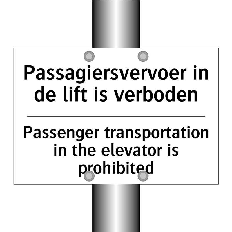 Passagiersvervoer in de lift is /.../ - Passenger transportation in the /.../