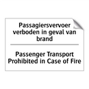 Passagiersvervoer verboden in /.../ - Passenger Transport Prohibited /.../