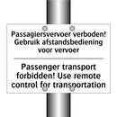 Passagiersvervoer verboden! Gebruik /.../ - Passenger transport forbidden! /.../