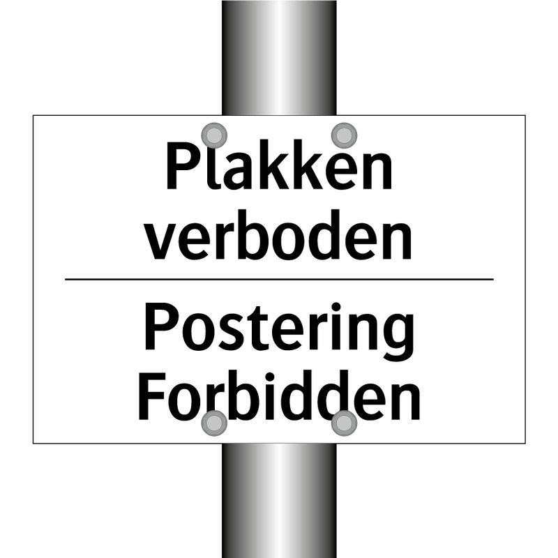 Plakken verboden - Postering Forbidden