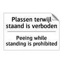 Plassen terwijl staand is verboden/.../ - Peeing while standing is prohibited/.../