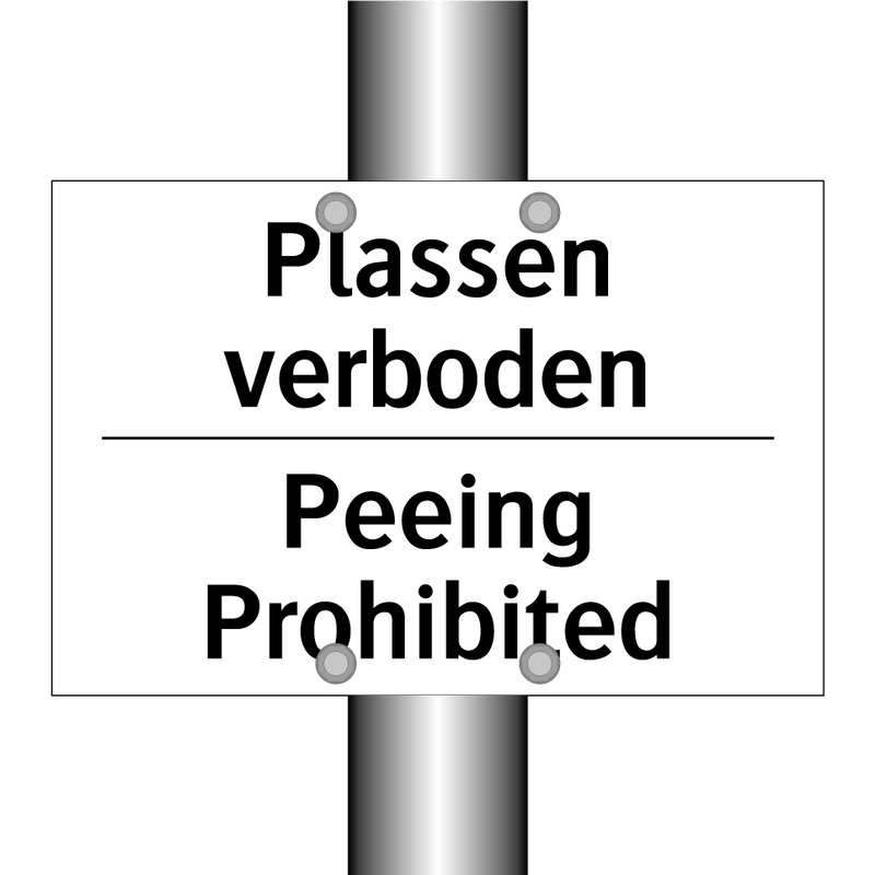 Plassen verboden - Peeing Prohibited