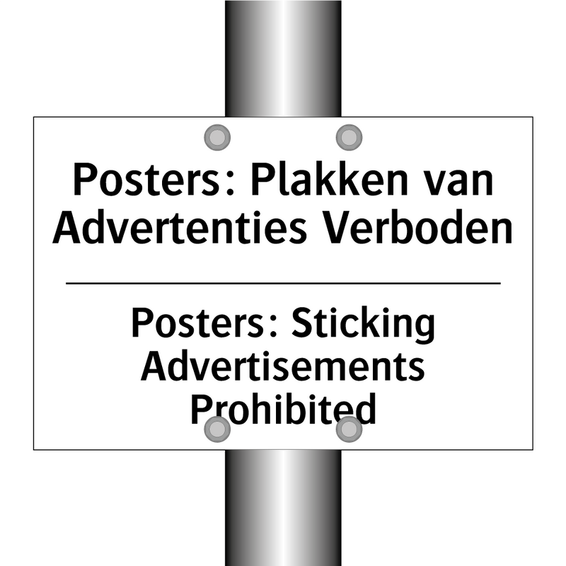 Posters: Plakken van Advertenties /.../ - Posters: Sticking Advertisements /.../