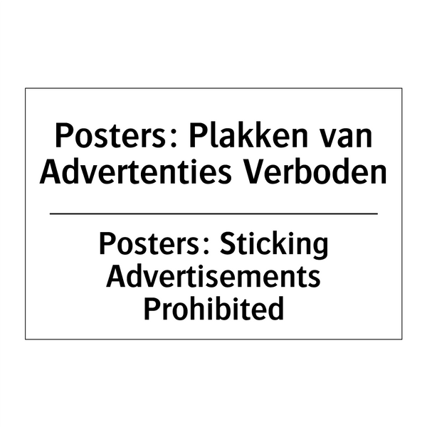 Posters: Plakken van Advertenties /.../ - Posters: Sticking Advertisements /.../
