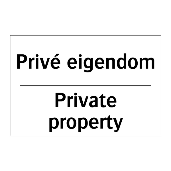 Privé eigendom - Private property