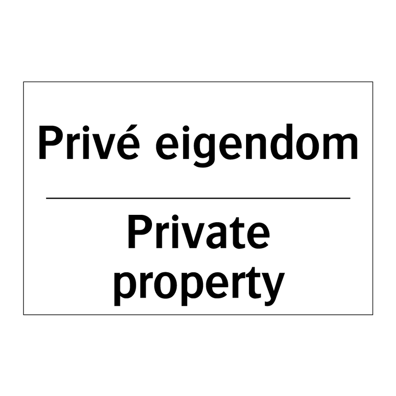 Privé eigendom - Private property