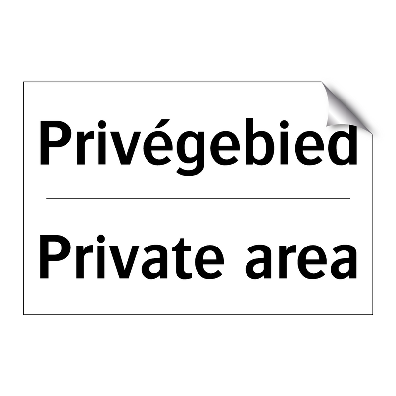 Privégebied - Private area