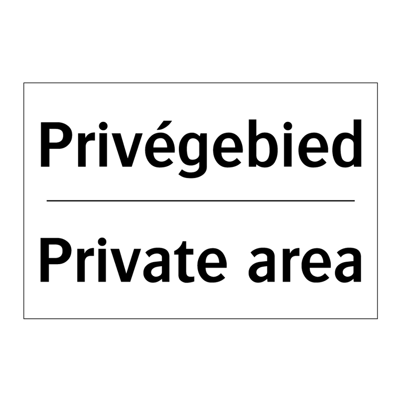 Privégebied - Private area