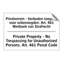Privéterrein - Verboden toegang /.../ - Private Property - No Trespassing /.../