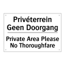 Privéterrein Geen Doorgang - Private Area Please No Thoroughfare/.../