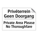 Privéterrein Geen Doorgang - Private Area Please No Thoroughfare/.../