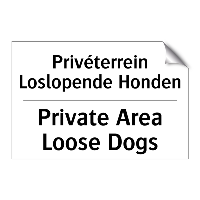 Privéterrein Loslopende Honden - Private Area Loose Dogs