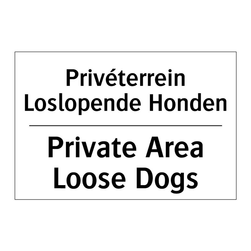 Privéterrein Loslopende Honden - Private Area Loose Dogs