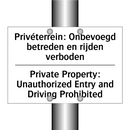 Privéterrein: Onbevoegd betreden /.../ - Private Property: Unauthorized /.../