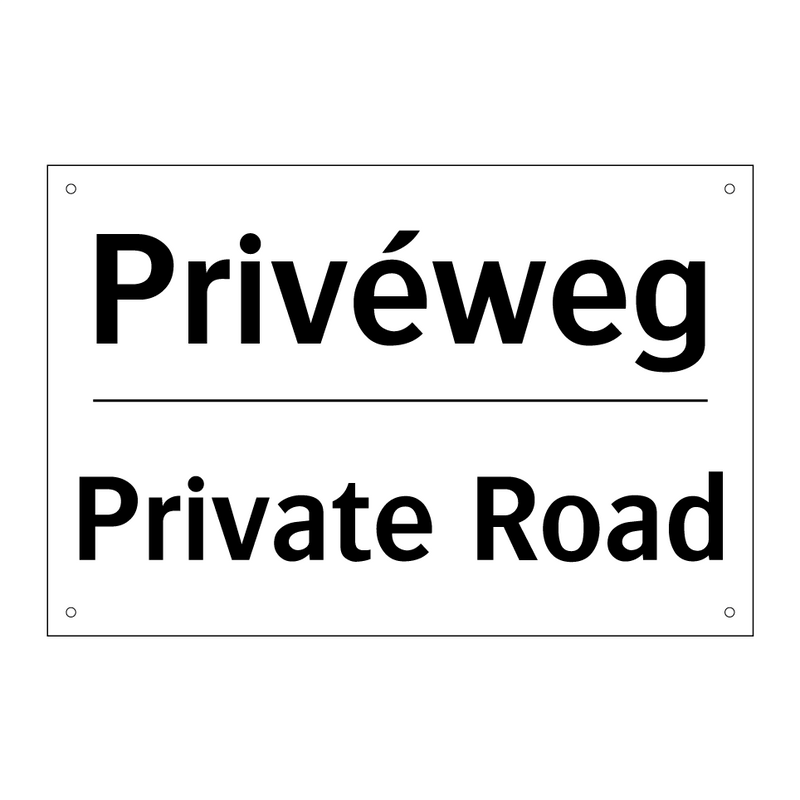 Privéweg - Private Road
