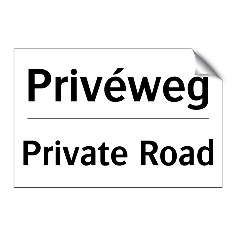 Privéweg - Private Road