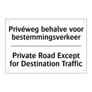 Privéweg behalve voor bestemmingsverkeer/.../ - Private Road Except for Destination /.../