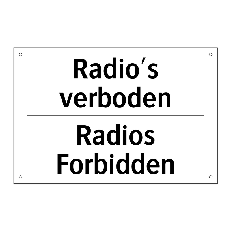 Radio's verboden - Radios Forbidden