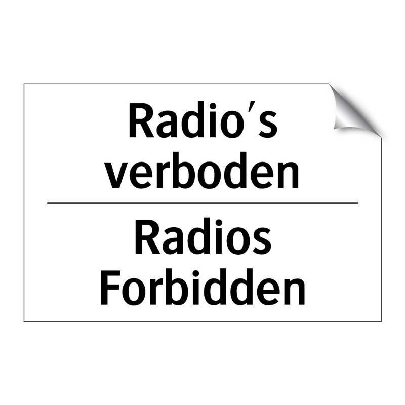 Radio's verboden - Radios Forbidden