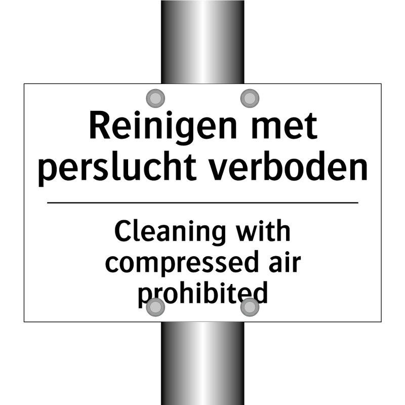 Reinigen met perslucht verboden/.../ - Cleaning with compressed air prohibited/.../