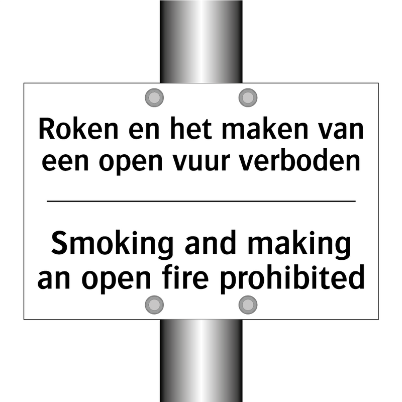 Roken en het maken van een open /.../ - Smoking and making an open fire /.../