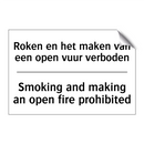 Roken en het maken van een open /.../ - Smoking and making an open fire /.../