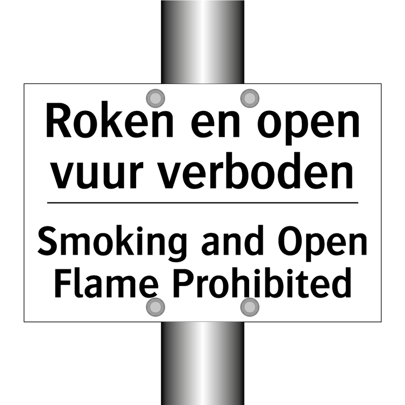 Roken en open vuur verboden - Smoking and Open Flame Prohibited/.../