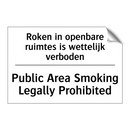 Roken in openbare ruimtes is wettelijk /.../ - Public Area Smoking Legally Prohibited/.../