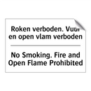 Roken verboden. Vuur en open vlam /.../ - No Smoking. Fire and Open Flame /.../