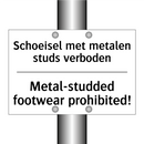 Schoeisel met metalen studs verboden/.../ - Metal-studded footwear prohibited!/.../