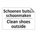Schoenen buiten schoonmaken - Clean shoes outside