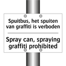 Spuitbus, het spuiten van graffiti /.../ - Spray can, spraying graffiti prohibited/.../