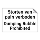 Storten van puin verboden - Dumping Rubble Prohibited