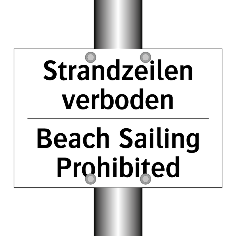Strandzeilen verboden - Beach Sailing Prohibited