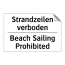 Strandzeilen verboden - Beach Sailing Prohibited