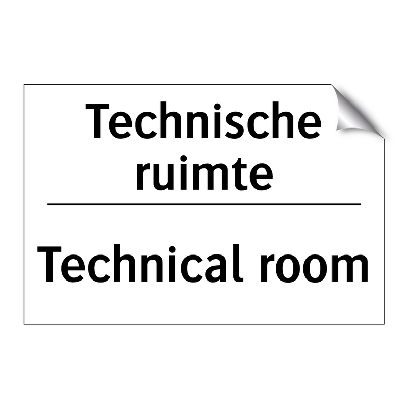 Technische ruimte - Technical room