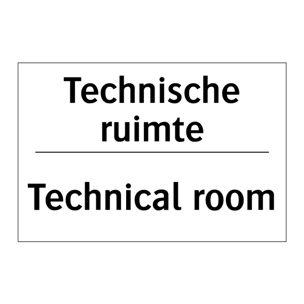 Technische ruimte - Technical room