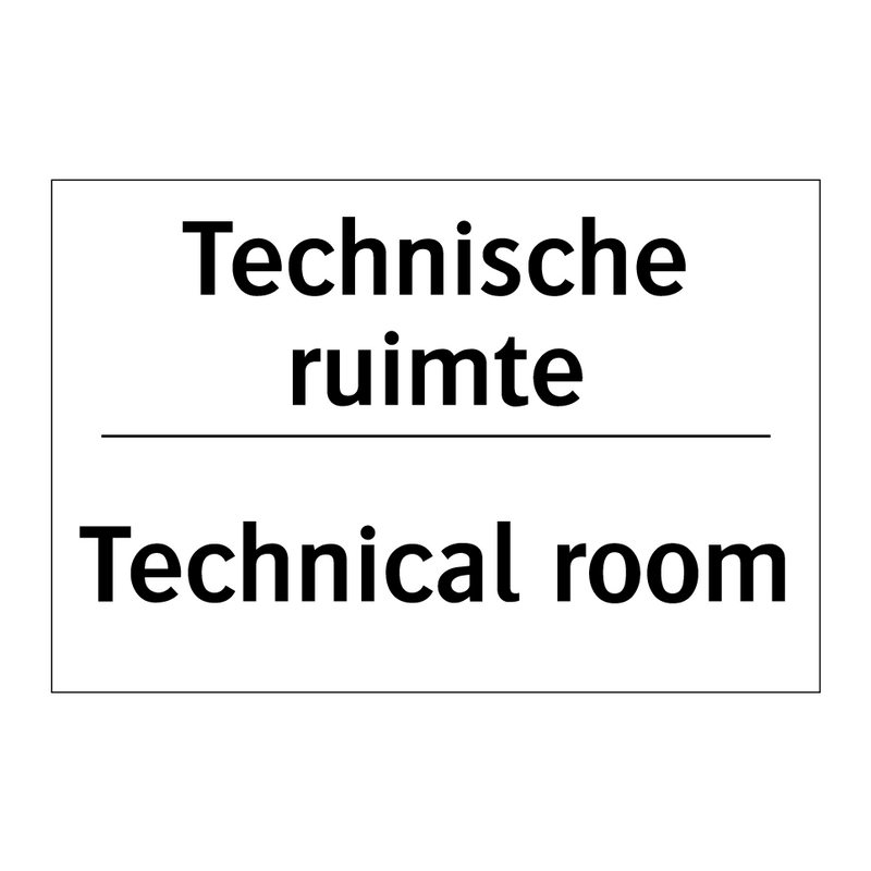 Technische ruimte - Technical room