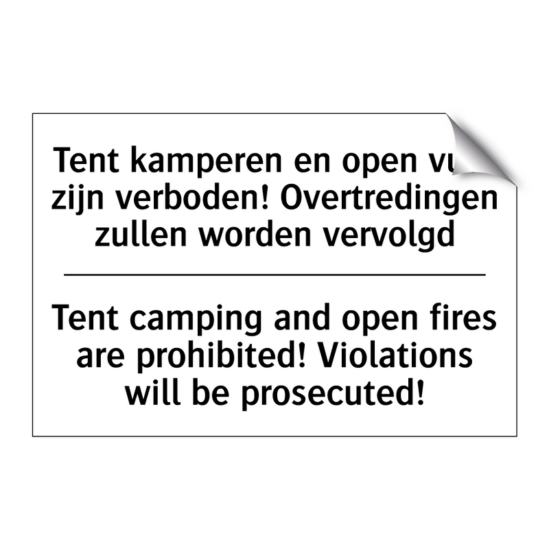 Tent kamperen en open vuur zijn /.../ - Tent camping and open fires are /.../