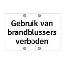Gebruik van brandblussers verboden