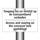 Toegang tot en verblijf op de /.../ - Access and staying on the conveyor /.../