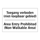 Toegang verboden (niet-loopbaar /.../ - Area Entry Prohibited (Non-Walkable /.../
