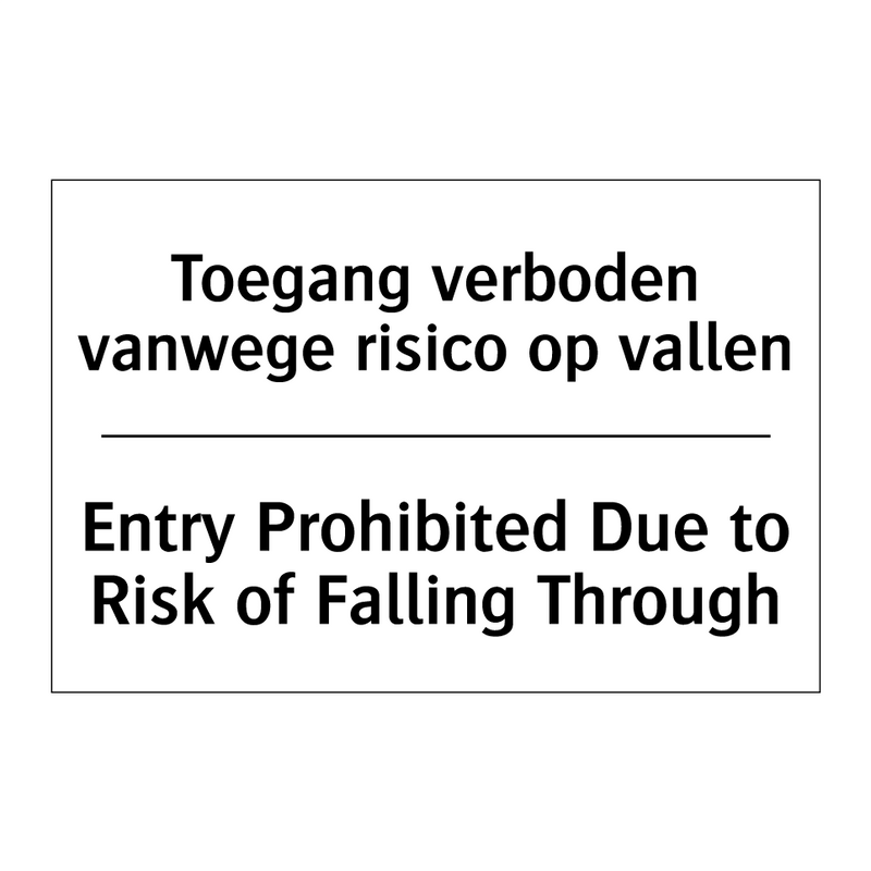 Toegang verboden vanwege risico /.../ - Entry Prohibited Due to Risk of /.../