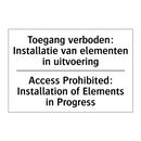 Toegang verboden: Installatie /.../ - Access Prohibited: Installation /.../