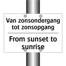 Van zonsondergang tot zonsopgang/.../ - From sunset to sunrise