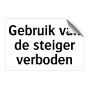 Gebruik van de steiger verboden