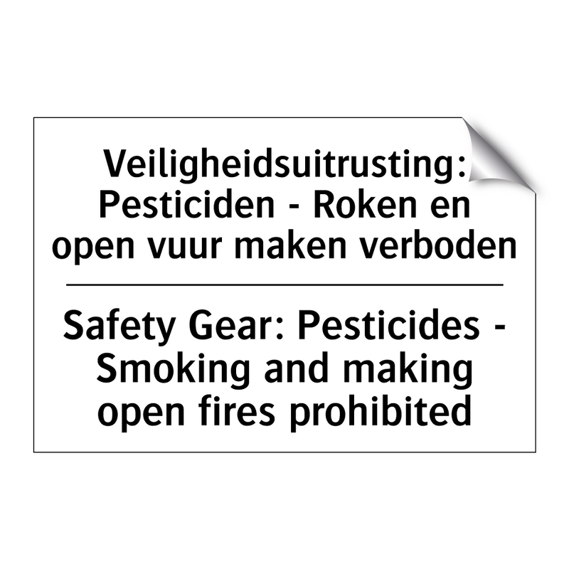 Veiligheidsuitrusting: Pesticiden /.../ - Safety Gear: Pesticides - Smoking /.../