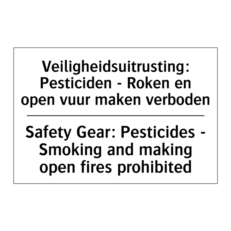 Veiligheidsuitrusting: Pesticiden /.../ - Safety Gear: Pesticides - Smoking /.../